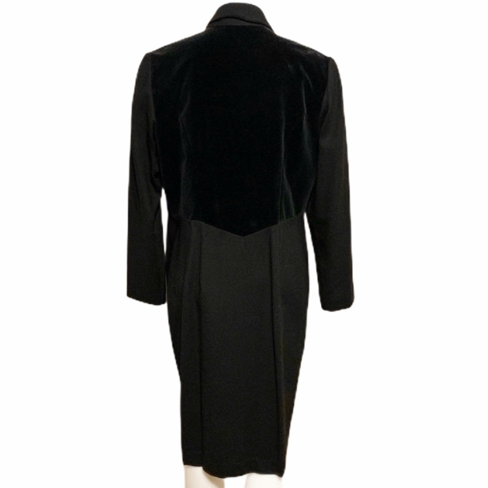 Vintage Jackie K Pure Virgin Wool Black Dress - Picture 3 of 6